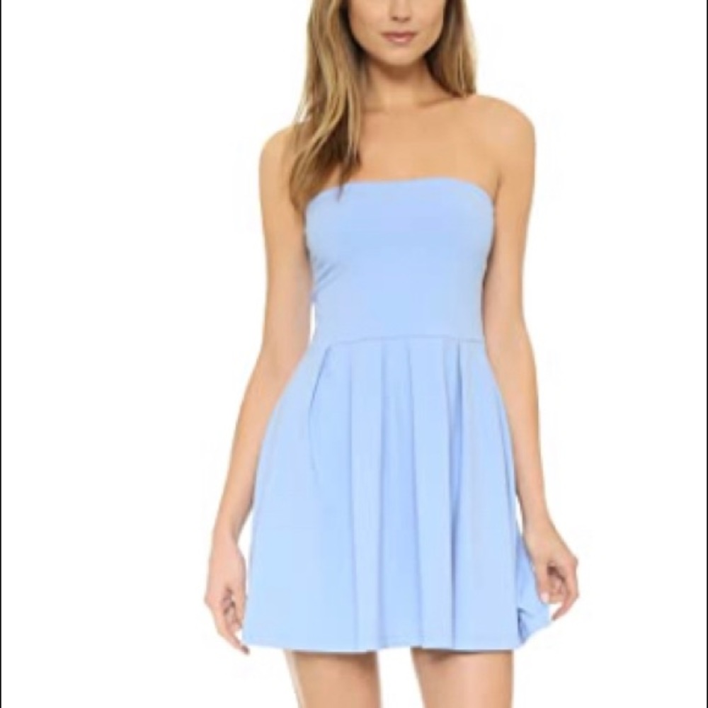 Susana Monaco Blue Strapless Dress